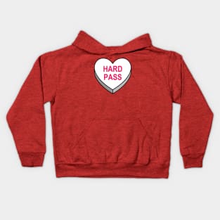 Valentines Candy Heart White Hard Pass Kids Hoodie